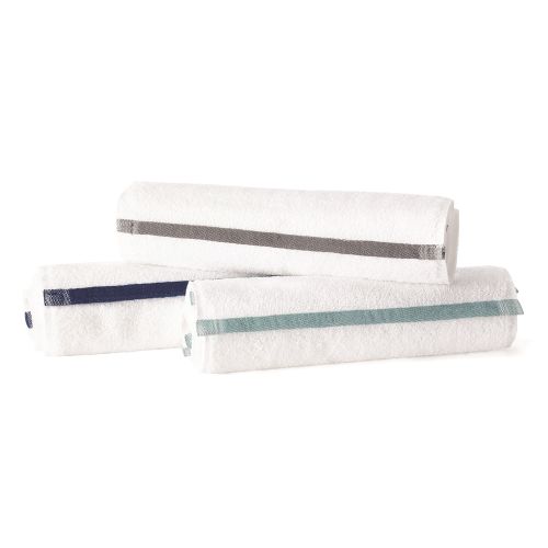 Fitness Towel by 1888 Mills, 100% Cotton Terry, 13x44, 4.1 lbs/dz, Polyester Gray End Hem
